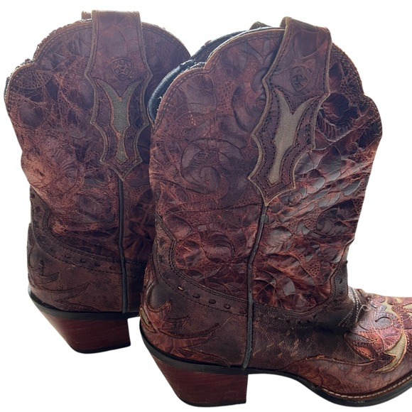 Ariat Womens Brown Leather Dahlia Cowboy Western Boots size 7 10008781 - Picture 12 of 16
